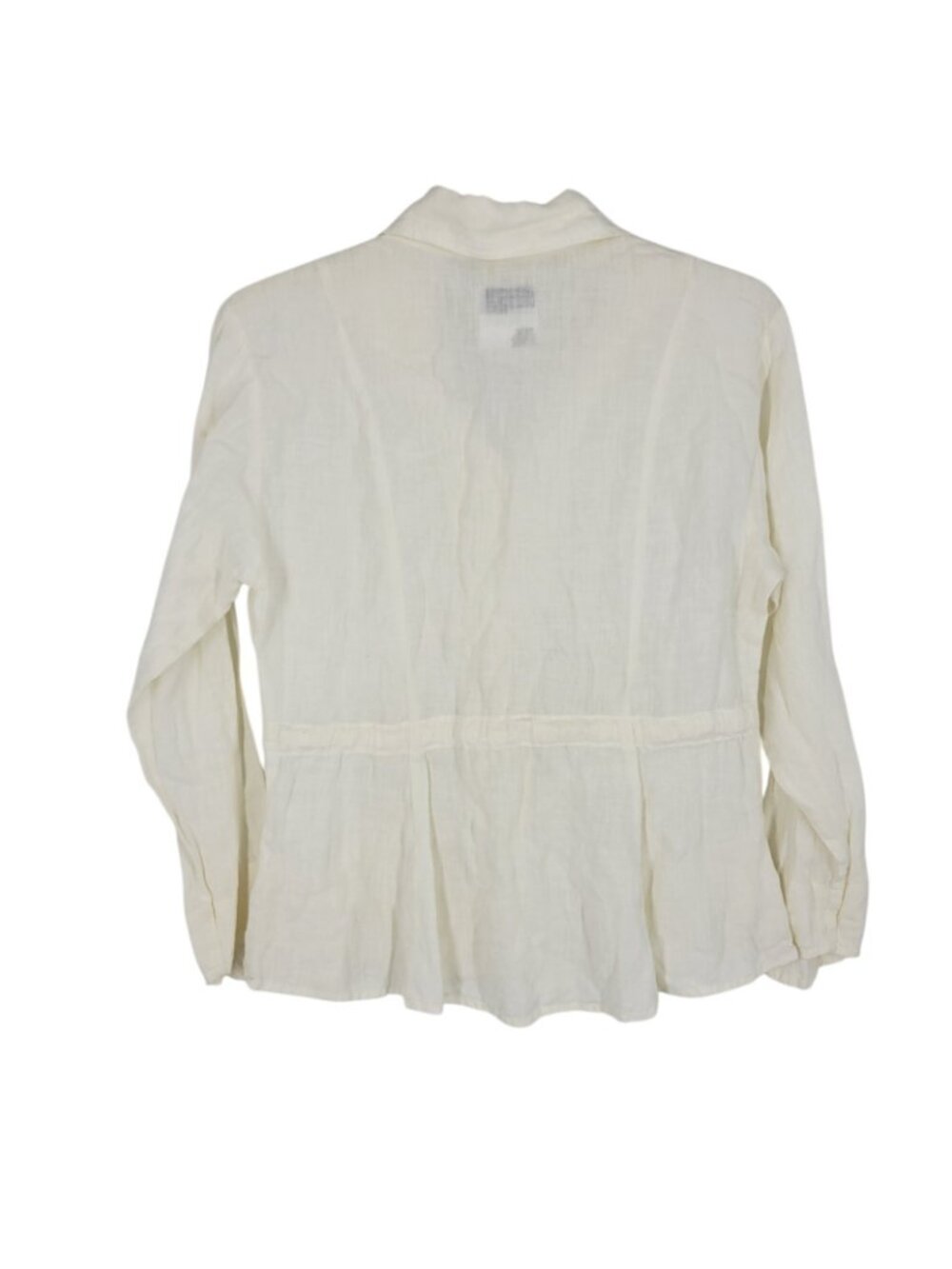FLAX Jeanne Engelhart Small 100% Linen Jacket Lagenlook Artsy Boho coastal - Picture 3 of 4